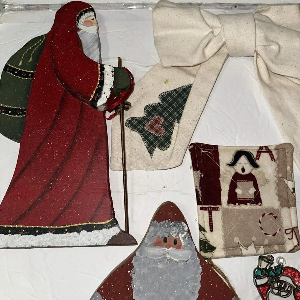 Lot Of 11 Christmas Odds And Ends Crafting DIY Christmas Decor Upcycle‎ Ideas